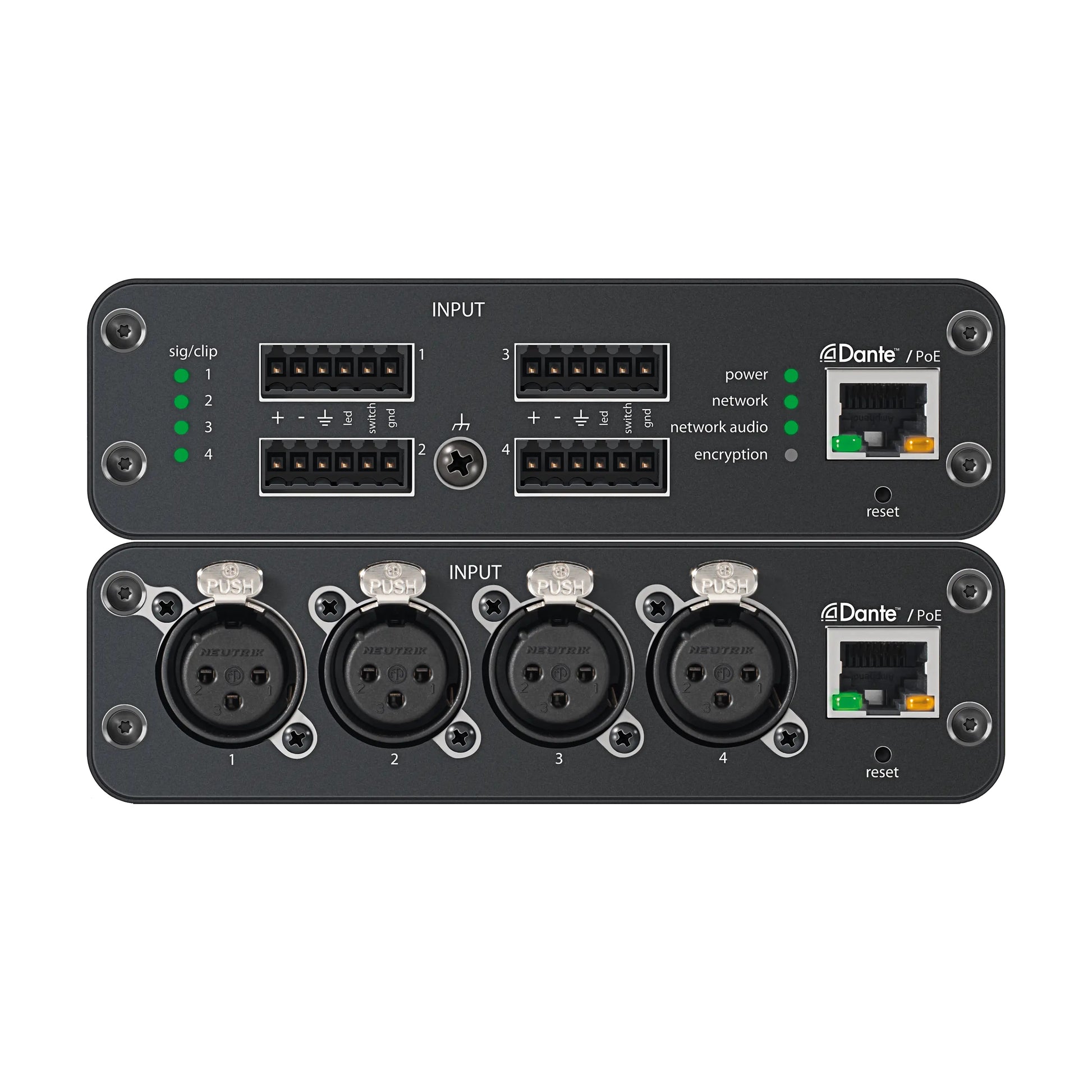 81475_Shure-ANI4IN-BLOCK-4-Channel-Mic-Line-Dante-Network-Interface_ALT01sqr