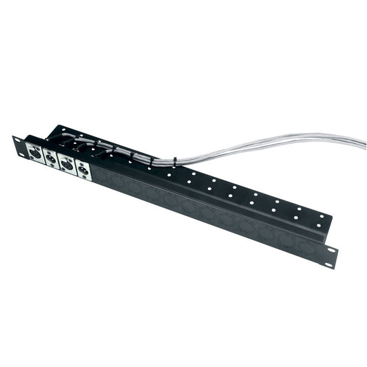 Middle Atlantic UNI-1-C 2 RU Universal Connector Panel with Strain Relief
