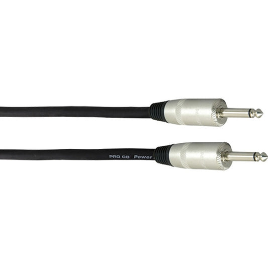 ProCo Sound Lifelines speaker cable close-up of two nickel 1/4" plugs with strain reliefs