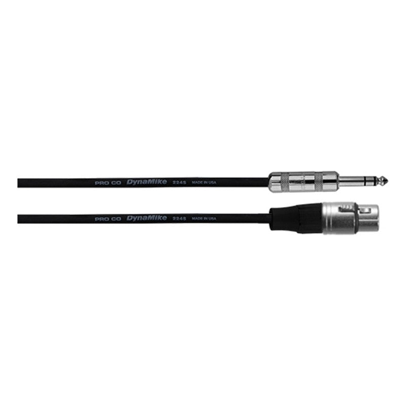 ProCo Sound Excellines Balanced TRS to XLR Cable | 20 ft | XLR Female