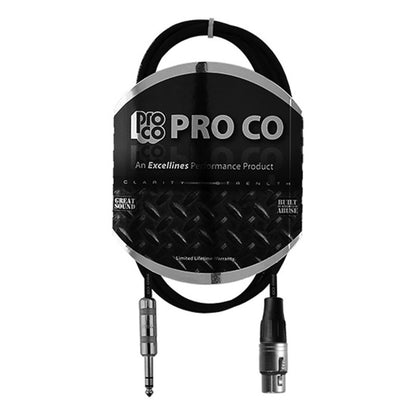 ProCo Sound Excellines Balanced TRS to XLR Cable | 20 ft | XLR Female