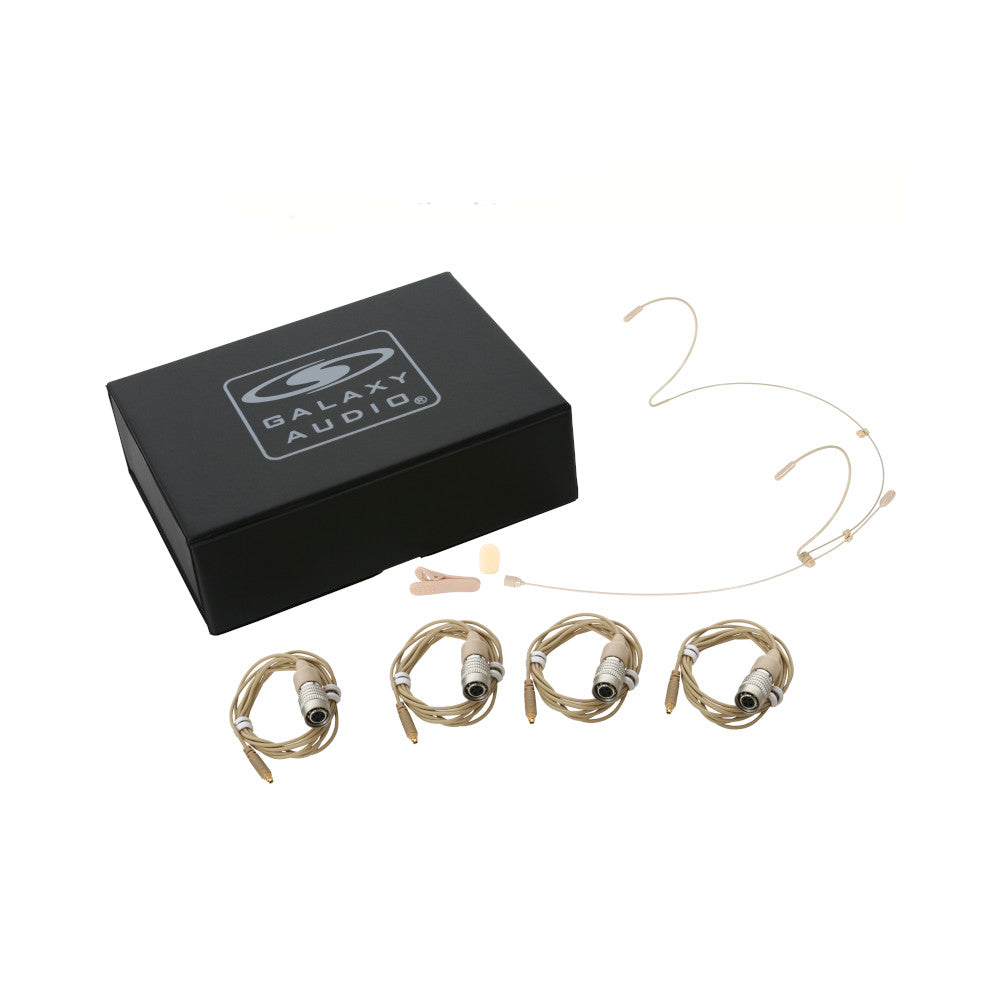 Galaxy Audio HSM4 Omni Headset Microphone with 4 Cables with accessories