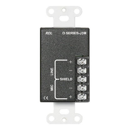 RDL DB-J3M Mic/Line Input Assembly back