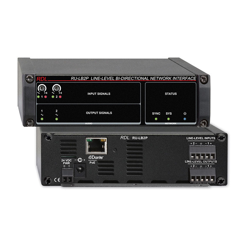 RDL RU-LB2P Line-Level Bi-Directional Dante Interface