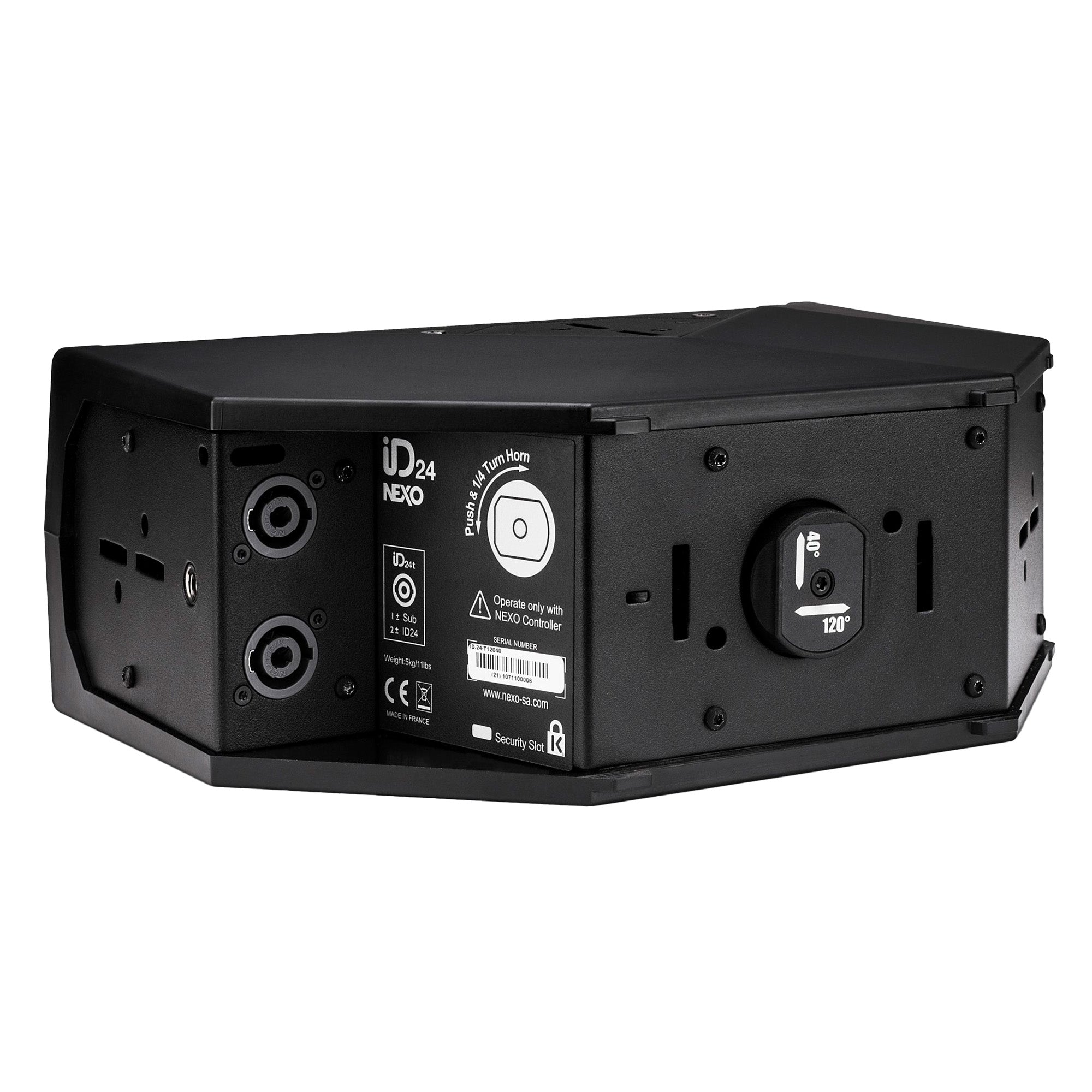 NEXO ID24-T 2x4-Inch Compact Passive Speaker — Black, 120x40