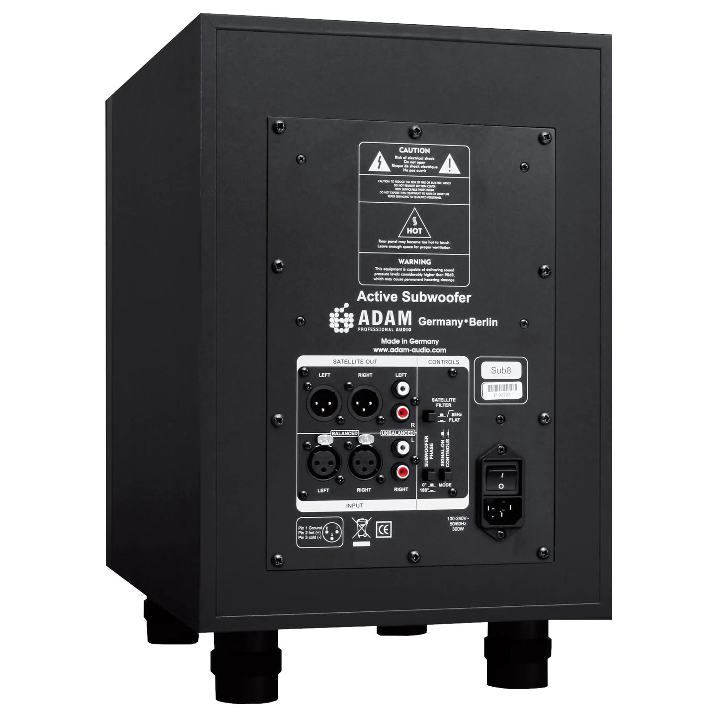 Adam Audio Sub8 Subwoofer back