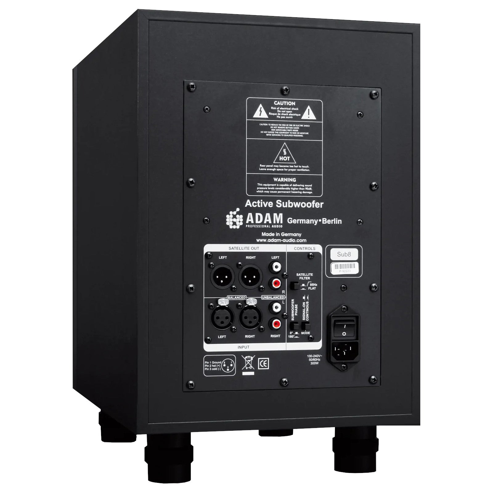 Adam Audio Sub8 Subwoofer back