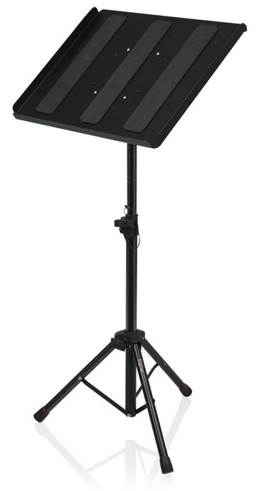 Gator Frameworks GFW-UTL-MEDIATRAY1 Compact Adjustable Media Tray Stand mounted