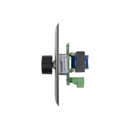 Lowell 25W Mono Volume Control With Standard Wall Plate | Stainless Steel