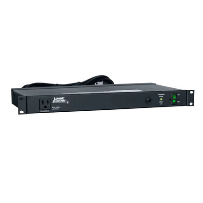 Lowell Rackmount Power Distribution Unit 1U AC Power Strip | 9 Outlets | 15A | Surge Suppression, Guarded Switch
