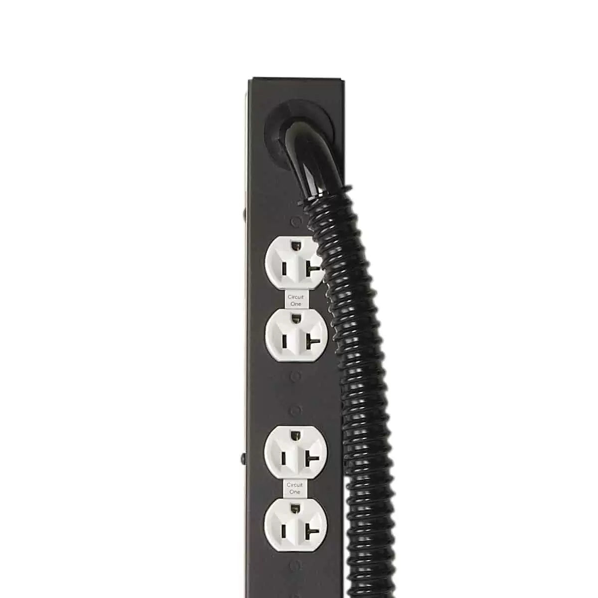 Lowell ACS-2020-6C-HW 60" Power Strip With 20 Outlets, 6 Circuits