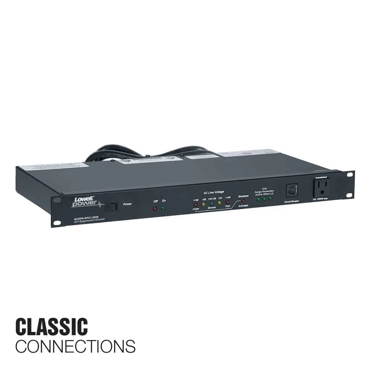 Lowell ACSPR-RPC1-2009 19" 1U PDU With Surge Protection and Remote Control