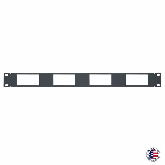 Lowell D4P-1 Steel Rack Panel for Four Decorator Devices
