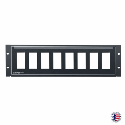 Lowell D8P-ID-3 8-Port Decorator Device Rack Panel 3U
