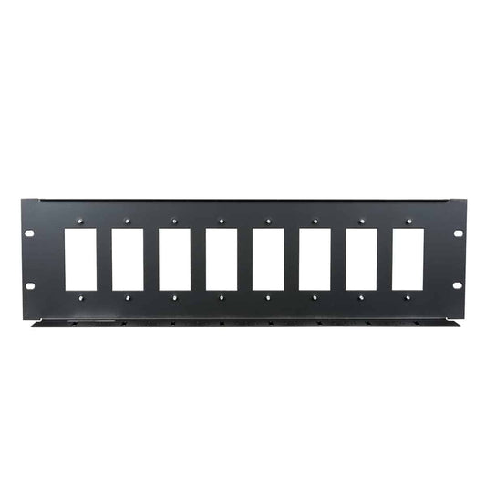 Lowell D8P-ID-3 8-Port Decorator Device Rack Panel 3U