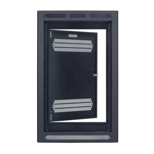 Lowell LER Series Enclosed AV Rack Welded Steel 19" Install Rack | 22"D | 18U | With Rear Door