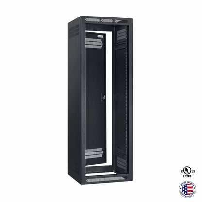 Lowell LER Series Enclosed AV Rack Welded Steel 19" Install Rack | 22"D | 35U | With Rear Door