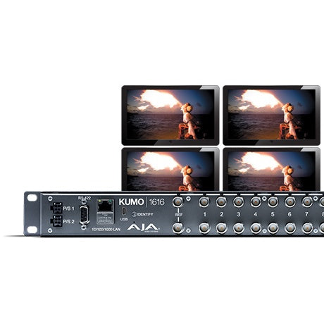 AJA KUMO 1616-12G Compact 16x16 12G-SDI Router