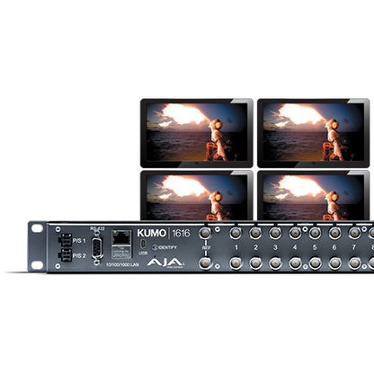 AJA KUMO 1616-12G Compact 16x16 12G-SDI Router