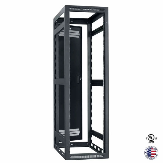Lowell LGR Gangable AV Rack Open-Frame Steel Install Rack | 32"D | 40U | With Rear Door