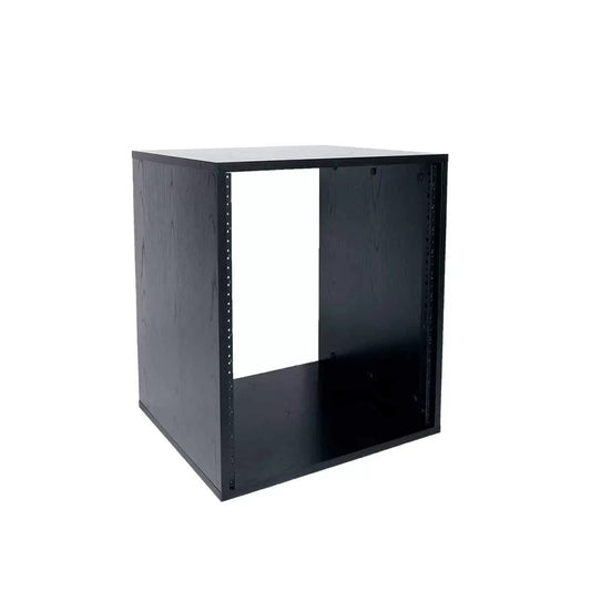 Lowell LLR Series Black Woodgrain Laminate AV Rack | 12U
