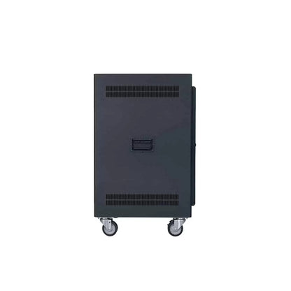 Lowell LPR Series Portable AV Rack Welded Steel Mobile Rack | 14U x 22"D | Solid Door