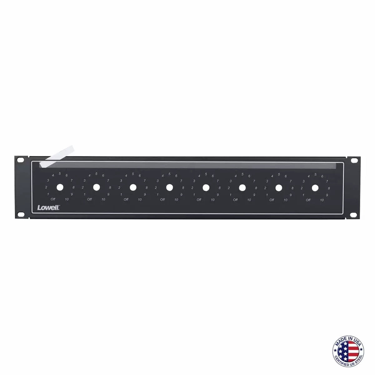 Lowell LVC8P-ID-2 2U Rack Panel for Up to 8 Volume Controls