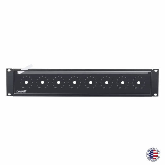 Lowell LVC8P-ID-2 2U Rack Panel for Up to 8 Volume Controls