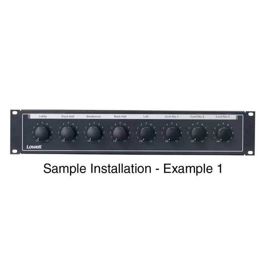 Lowell LVC8P-ID-2 2U Rack Panel for Up to 8 Volume Controls