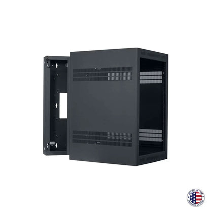 Lowell LWR Series Wall Mount Rack Sectional Steel Cabinet | 16U | 19"D