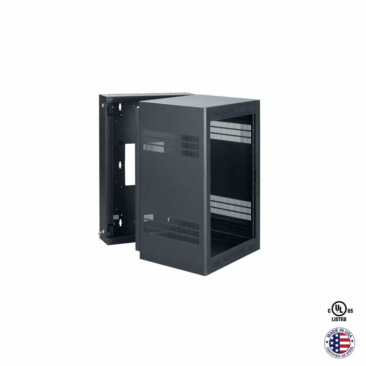 Lowell LWR Series Wall Mount Rack Sectional Steel Cabinet | 16U | 23"D