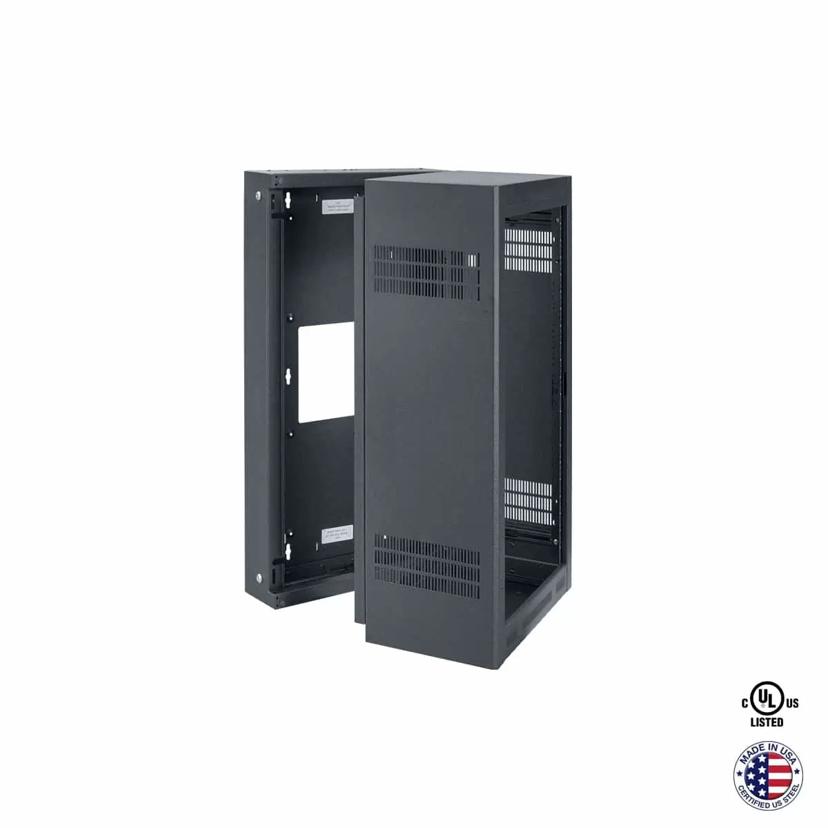 Lowell LWR Series Wall Mount Rack Sectional Steel Cabinet | 21U | 19"D