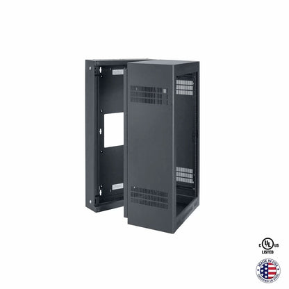 Lowell LWR Series Wall Mount Rack Sectional Steel Cabinet | 21U | 19"D