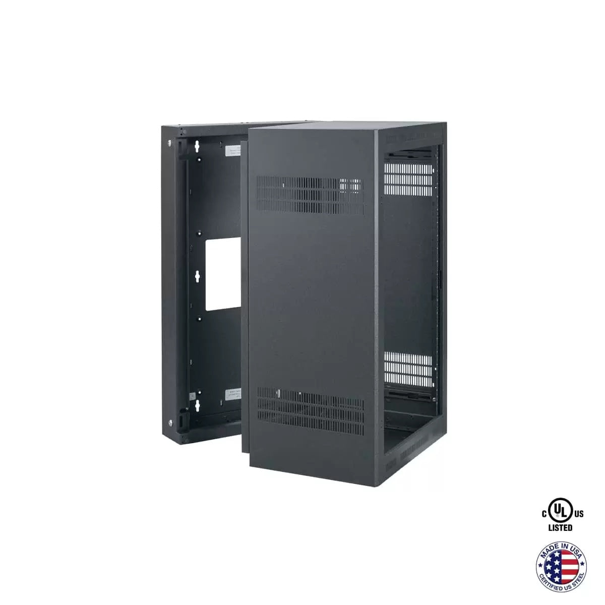 Lowell LWR Series Wall Mount Rack Sectional Steel Cabinet | 21U | 23"D