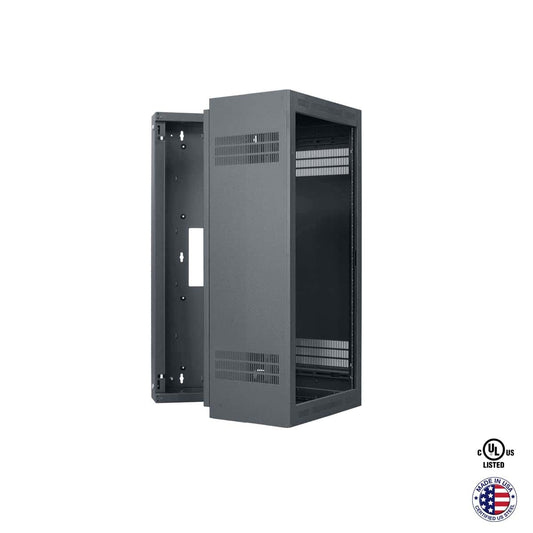 Lowell LWR Series Wall Mount Rack Sectional Steel Cabinet | 24U | 19"D