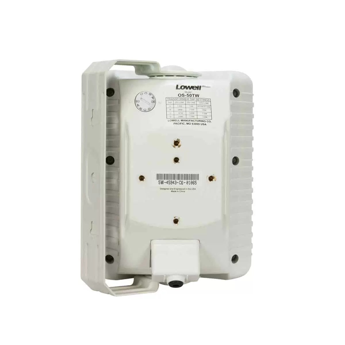 Lowell 5" Two-Way Indoor Outdoor Speaker with Transformer | White