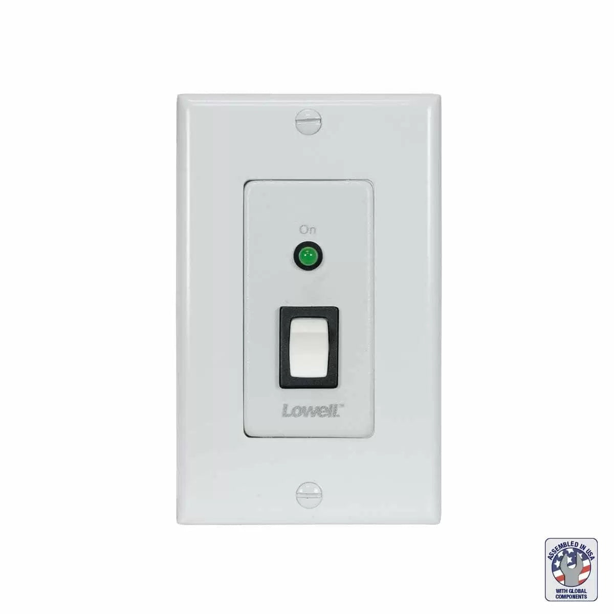 Lowell RPS Low-Voltage Switch Decora Wall Plate SPST | Rocker Switch | Maintained