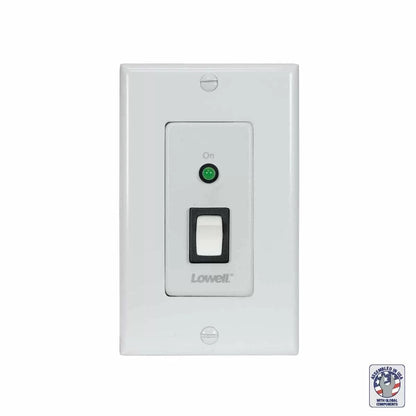 Lowell RPS Low-Voltage Switch Decora Wall Plate SPST | Rocker Switch | Maintained