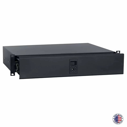 Lowell UDP Series Rack Utility Drawer Keyed Lock Steel | 2U