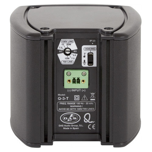 DAS Audio Q-3-T 3-Inch 20w Passive Surface Mount Speaker back