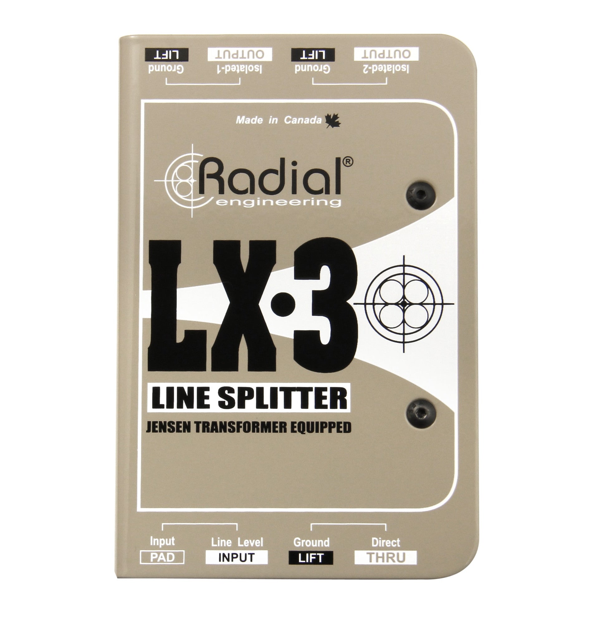 Radial LX3 Line-Level Splitter top