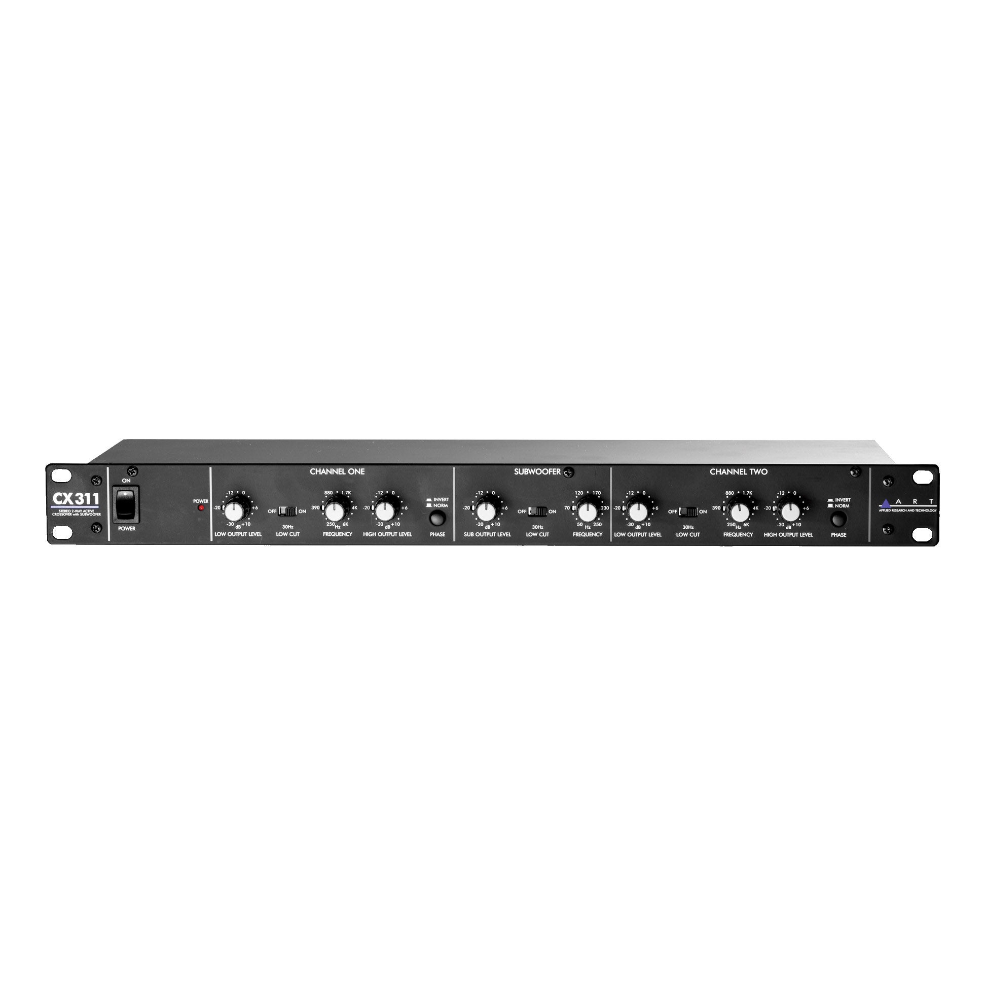 ART CX311 Stereo 2-Way Crossover with Subwoofer Out