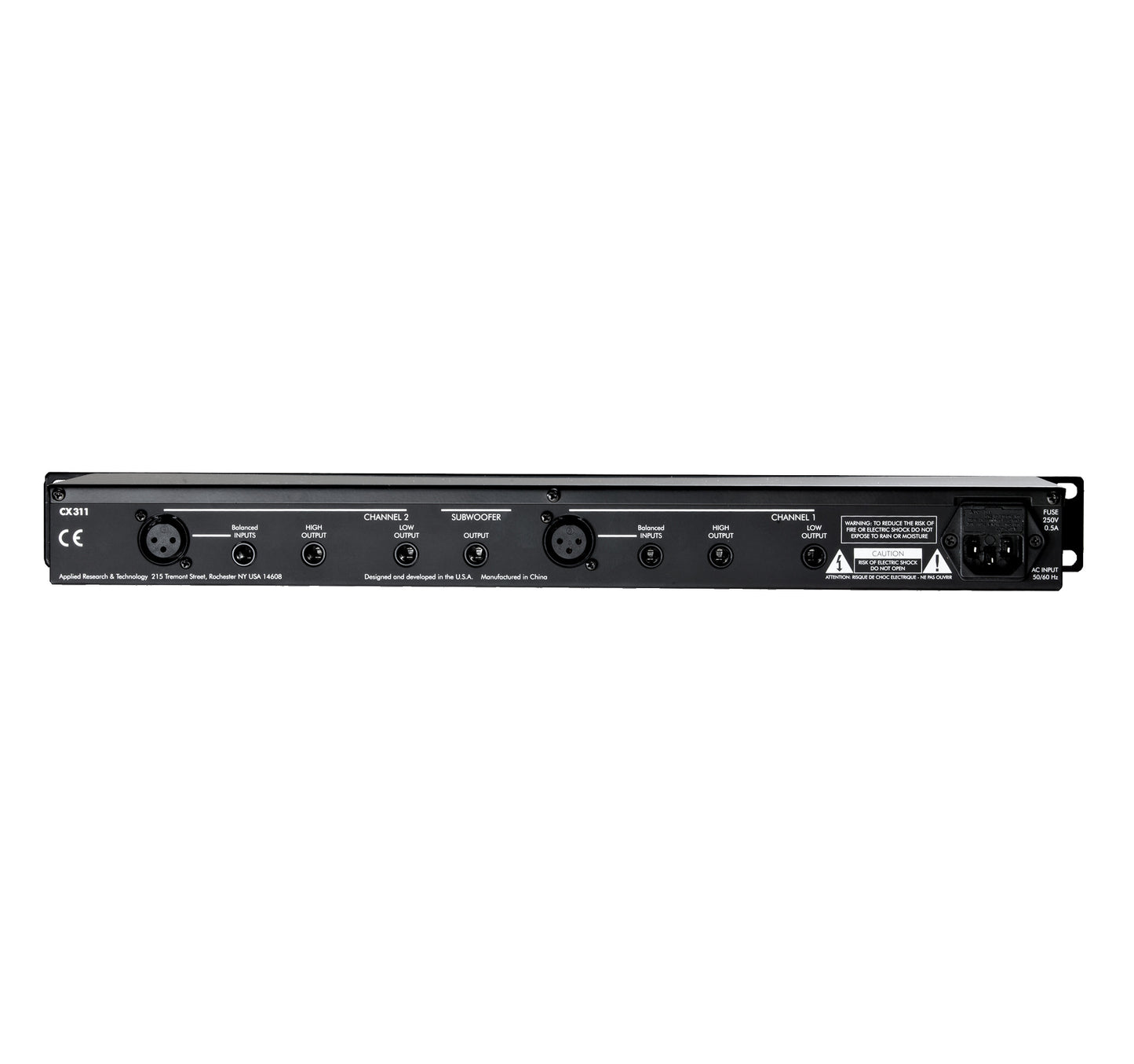 ART CX311 Stereo 2-Way Crossover with Subwoofer Out back