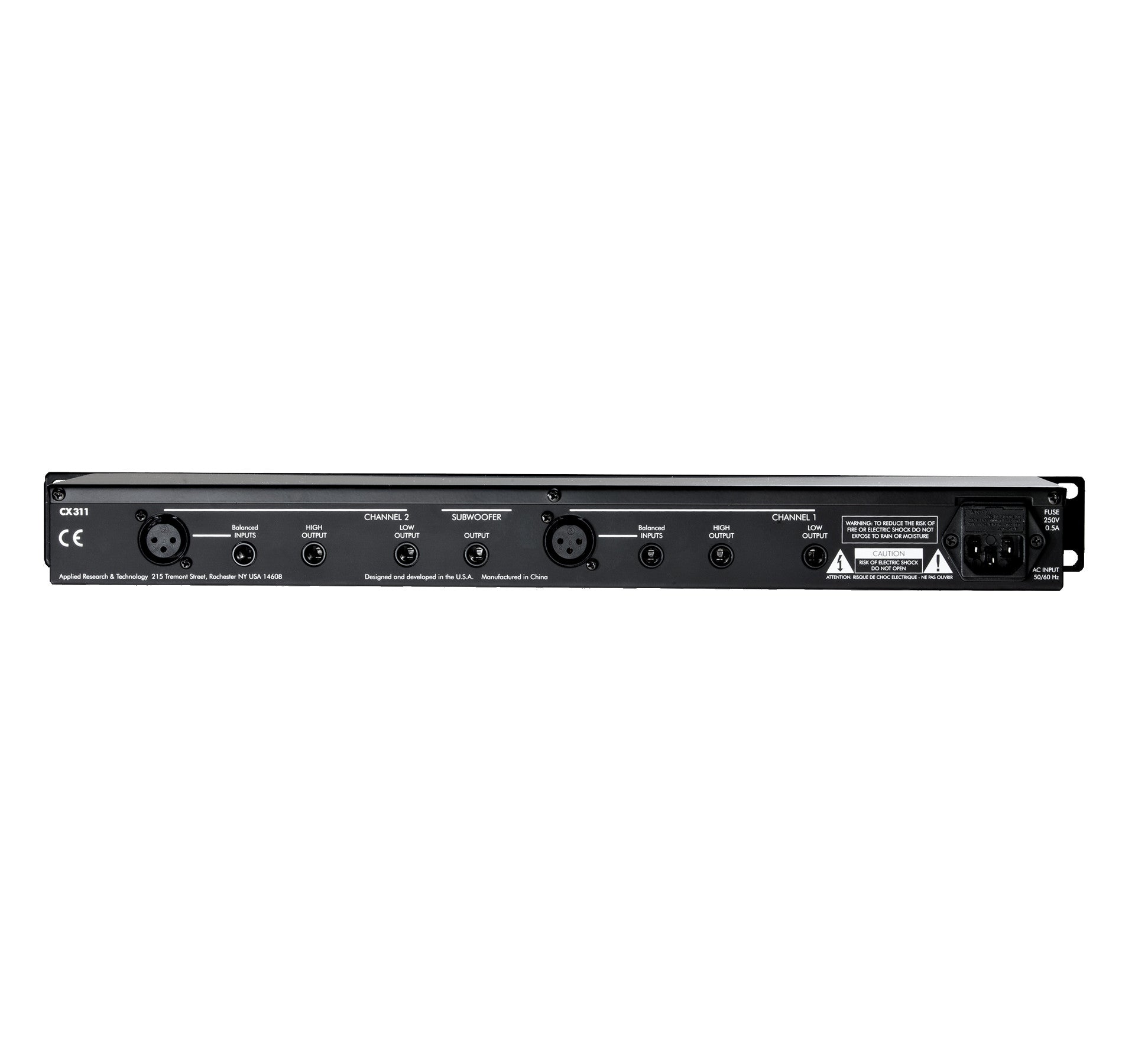 ART CX311 Stereo 2-Way Crossover with Subwoofer Out back