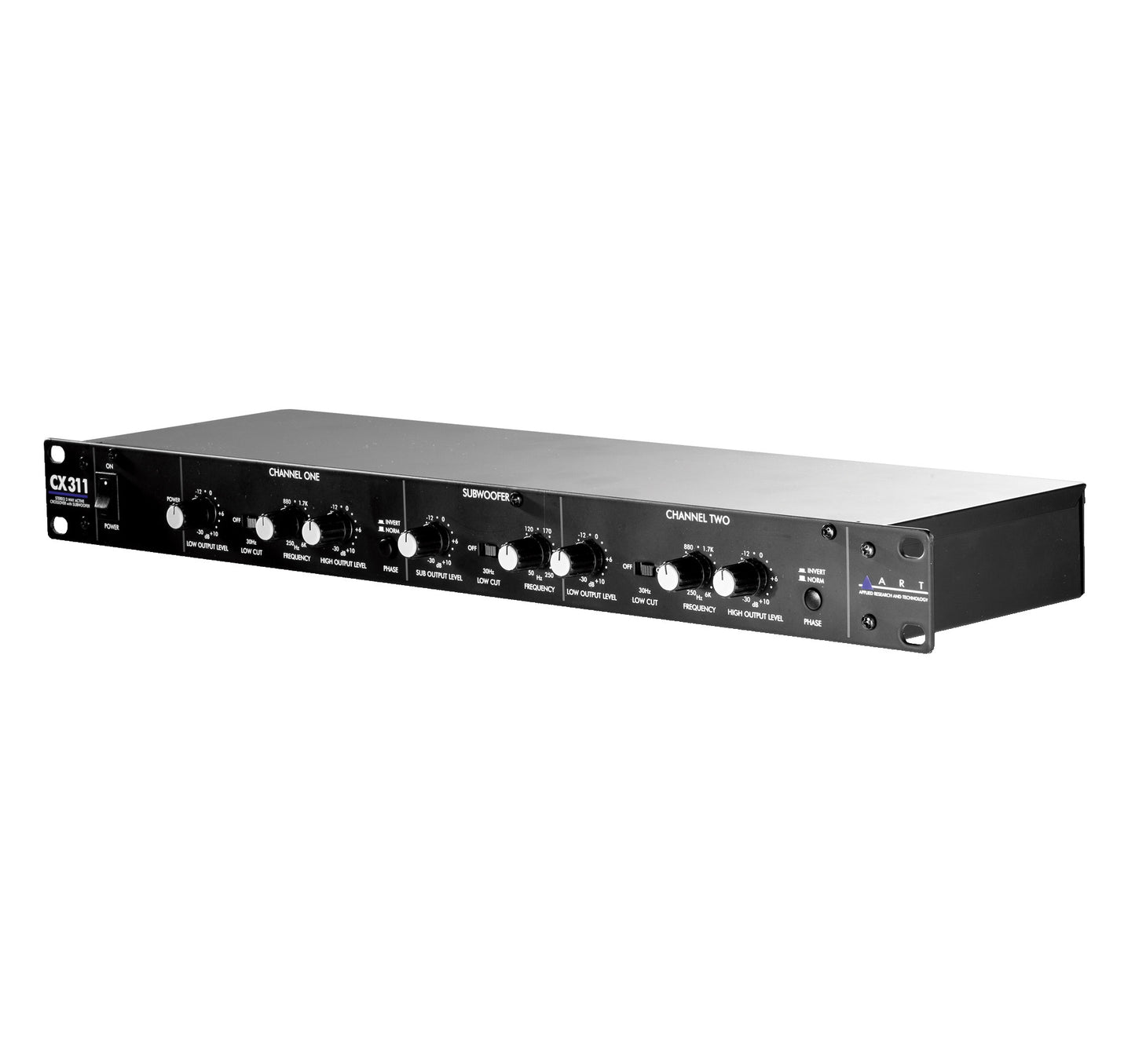 ART CX311 Stereo 2-Way Crossover with Subwoofer Out left