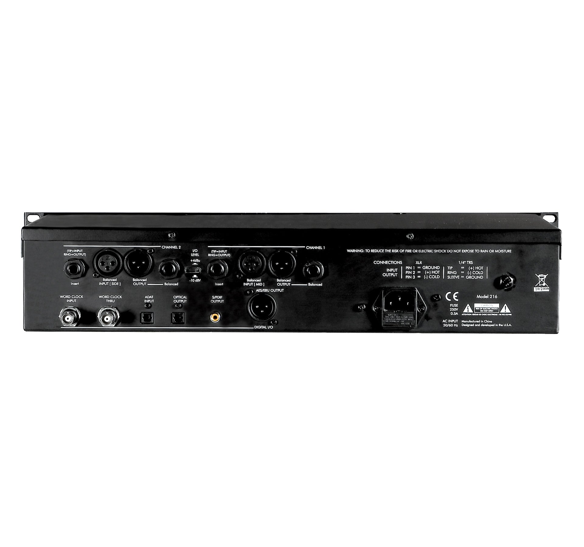 ART DIGITAL MPA-II 2-Channel Microphone Preamp back