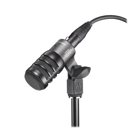 Audio-Technica ATM230 Hypercardioid Dynamic Instrument Microphone on stand