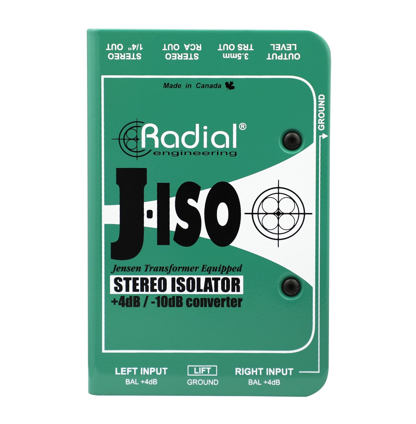 Radial J-Iso Stereo +4dB to -10dB Isolator / Converter front