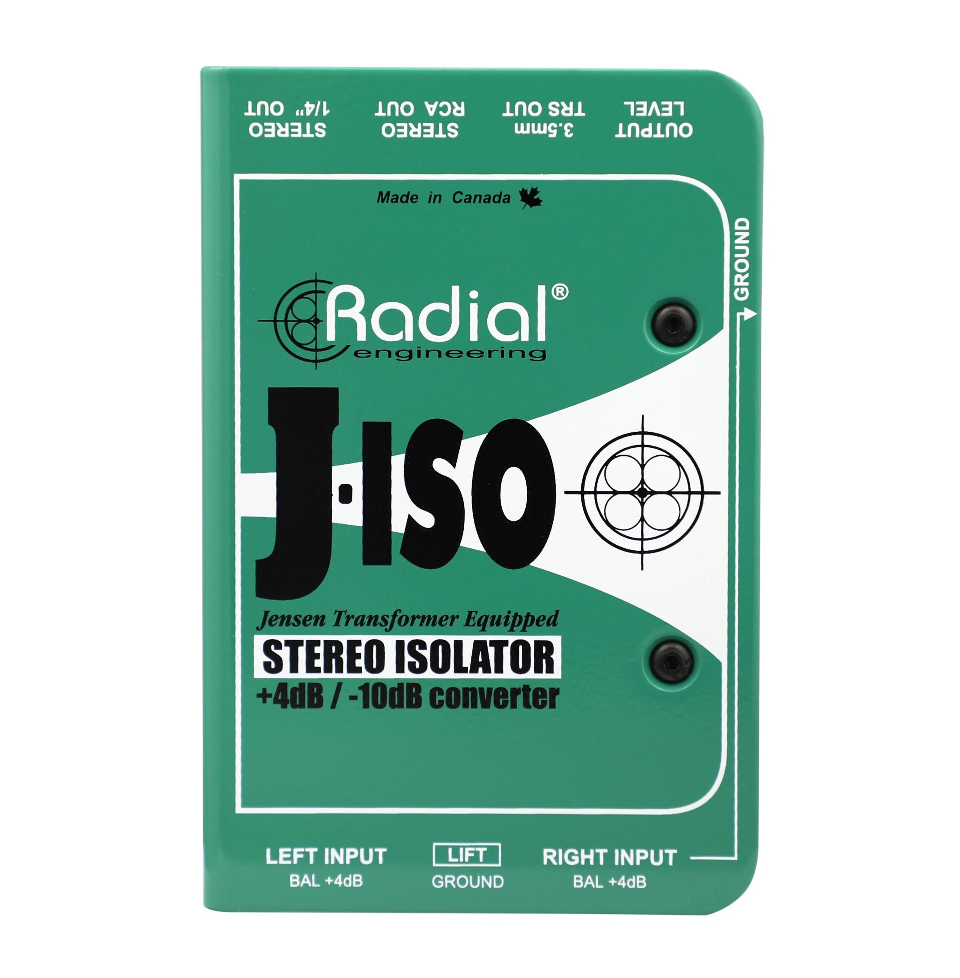 Radial J-Iso Stereo +4dB to -10dB Isolator / Converter front