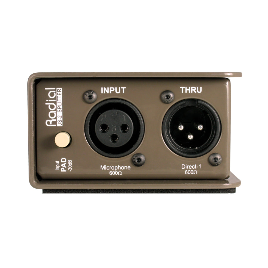 Radial JS2 Passive 2-Way Microphone Splitter side